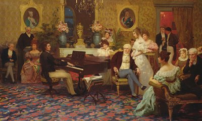 Chopin Playing the Piano in Prince Radziwill